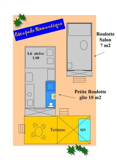 Plan roulotte Escapade Romantique